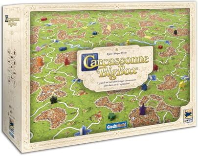 Giochi Uniti Carcassonne Big Box 2022, Carcassonne, Gioco da tavolo, 2-6 Giocatori, 7+ Anni, Edizione Italiana,  [nuova versione]