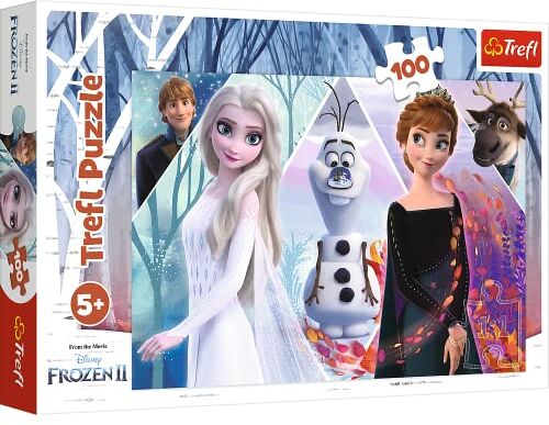 Trefl -100 Elementi, Bambini dai 5 Anni Puzzle, Colore Disney Frozen 2, Landa Incantata,