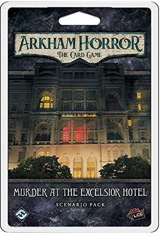 Fantasy Flight Games , Arkham Horror The Card Game: Scenario Pack 5. Murder at the Excelsior Hotel , Card Game , Ages 14+ , 1 to 4 Players , 60 to 120 Minutes Playing Time