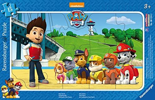 Ravensburger Puzzle Paw Patrol, Collezione Puzzle Incorniciati, 15 Pezzi, Età Raccomandata 3+ Anni