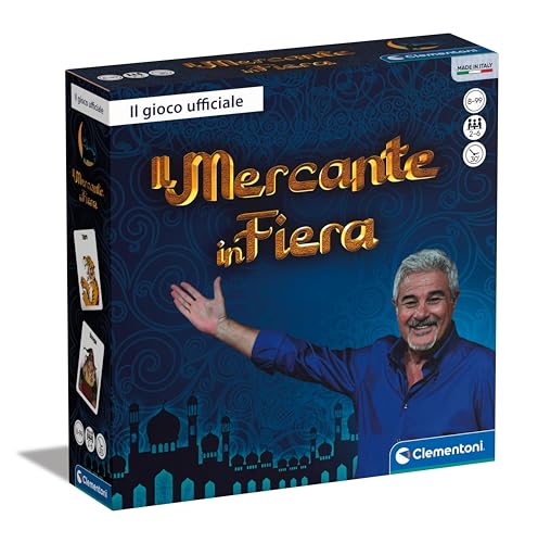 Clementoni Mercante in Fiera Show TV Gioco Da Tavolo Di Società Per Tutta La Famiglia, Gioco Adulti & Bambini 8-99 Anni, 2-6 Giocatori, Lingua Italiano, Made In Italy