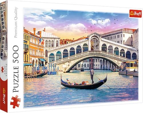 Trefl 916  Rialtobrücke, Venedig EA 500 Teile, Premium Quality, für Erwachsene und Kinder ab 10 Jahren 500pcs Rialrto Bridge Venice, Multicoloured