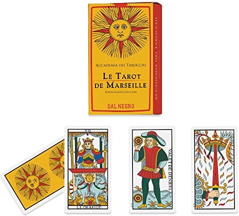 Dal Negro Tarot De Marseille di Carlo Bozzelli, Carte Tarocchi Tradizionale, con Libretto in Italiano