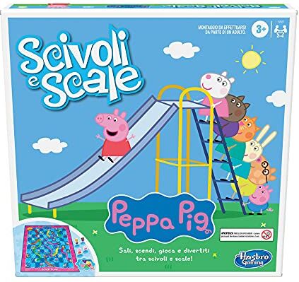 Hasbro Peppa Pig Scivoli e Scale-Gioco per bambini dai 3 anni in su, per 2-4 giocatori, 103