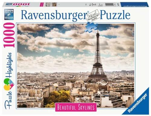 Ravensburger Puzzle Paris, Collezione Beautiful Skylines, 1000 Pezzi, Idea regalo, per Lei o Lui, Puzzle Adulti