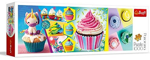 Trefl Puzzle Panorama Modello Cupcakes Colorati 1000 Pezzi, Multicolore,