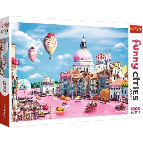 Trefl 1000 Elementi, Città Divertenti, Qualità Premium, per adulti e Bambini dai 12 anni Puzzle, Colore Dolci a Venezia,