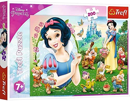 Trefl -200 Elementi, Bambini da 7 Anni Puzzle, Colore Principessa Disney, Bellissima Biancaneve,