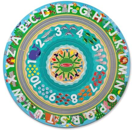 Melissa & Doug Puzzle da pavimento in cartone con pista e veicoli a molla Lungo La Battigia – 48 pezzi, per bambini e bambine dai 3 anni in su