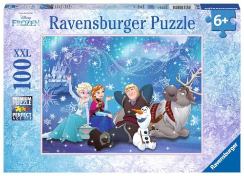 Ravensburger Italy-  Frozen 100 PIEZAS XXL Puzzle Disney L'Incanto del Ghiaccio bambini-100 Pezzi, Multicolore, One Size, 10911