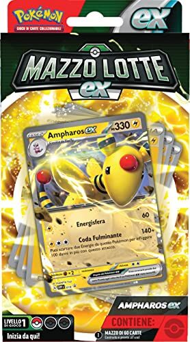 Pokémon Mazzo Lotte ex Ampharos-ex del GCC  (mazzo di 60 carte pronto all'uso), edizione in italiano