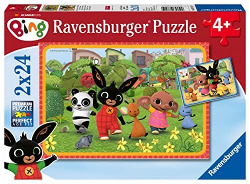 Ravensburger Puzzle, Bing, Puzzle 2x24 Pezzi, Puzzle Bambini, Età Consigliata 4+, Puzzle  Stampa di Alta Qualità