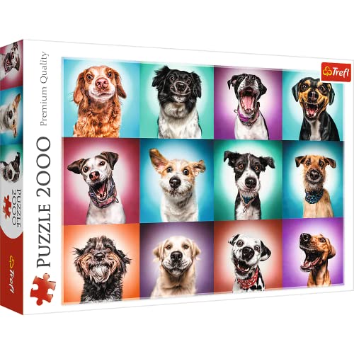 Trefl 2000 Elementi, Qualità Premium, per adulti e Bambini dai 12 anni Puzzle, Colore Ritratti di cani divertenti II, Lustige Hundeportraits,