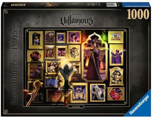 Ravensburger Puzzle Villainous: Jafar, Collezione Villainous, 1000 Pezzi, Idea regalo, per Lei o Lui, Puzzle Adulti