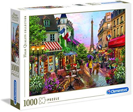 Clementoni - Puzzle Flores en Paris 1000pzs Does Not Apply Collection Flowers in Paris-1000 Pezzi, Multicolore, One size,