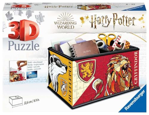 Ravensburger 3D Puzzle Harry Potter Treasure Box, Contenitore per Scrivania di 216 Pezzi, Età Raccomandata 8+,  6