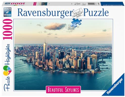 Ravensburger Puzzle New York, Collezione Beautiful Skylines, 1000 Pezzi, Idea regalo, per Lei o Lui, Puzzle Adulti