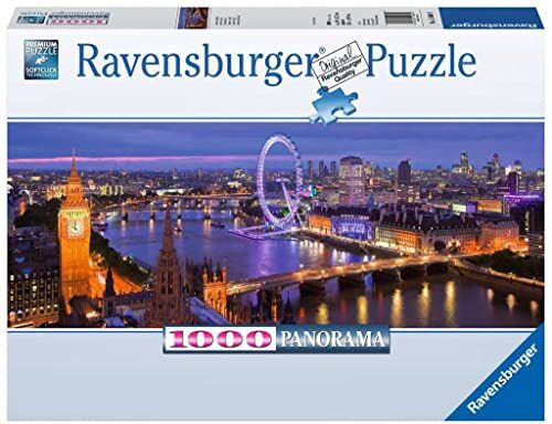 Ravensburger Puzzle Londra di notte, Collezione Panorama, 1000 Pezzi, Idea regalo, per Lei o Lui, Puzzle Adulti