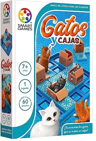 SmartGames Smart Games Gatti & Scatole   Giochi Da Tavolo Bambini 7 Anni   Puzzle Bambini   Giocattoli Bambini 7 Anni   60 Sfide   Giochi di Viaggio   Giochi per Bambini