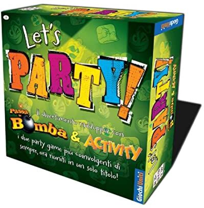 Giochi Uniti Passa La Bomba ed Activity: Let's Party, Party game, 10+Anni, 4-15 Giocatori, Edizione italiana,