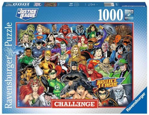 Ravensburger Puzzle DC Comics Challenge, Collezione Challenge, 1000 Pezzi, Idea regalo, per Lei o Lui, Puzzle Adulti