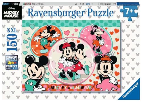 Ravensburger PUZZLE 13325 – Il Nostro Paio di Sogni, Topolino e Minnie, 150 Pezzi, XXL Puzzle per Bambini dai 7 Anni
