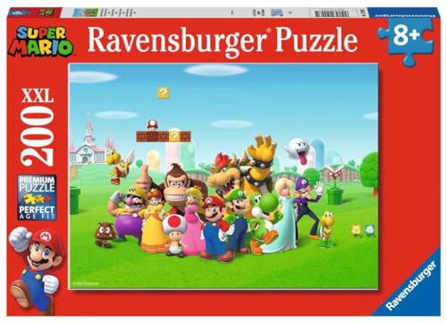 Ravensburger Puzzle Super Mario, 200 Pezzi XXL, Età Raccomandata 8+ Anni