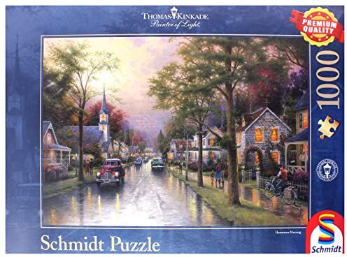 Schmidt Spiele Thomas Kinkade " Domani nella piccola città"- Puzzle da 1.000 pezzi