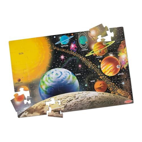 Melissa & Doug Maxi Puzzle da Pavimento Sistema Solare   Imparare i Pianeti   Gioco Educativo   3+   Regalo Bambini Bambine