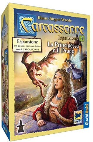 Giochi Uniti Carcassonne La Principessa e il Drago, Espansione 3 per Carcassonne, Gioco da tavolo, Edizione italiana, GU344/2