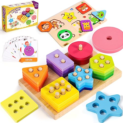 Subtail Giochi Bambini 1 Anno Abilità Motorie Giochi Montessori 1 2 3 Anni Gioco Legno Puzzle Bambini 2 3 Anni Sensoriale Giocattoli Bambino 1 Anno Giochi Educativi Regalo Bambino 1 2 3 Anni