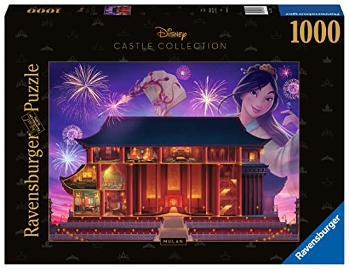 Ravensburger Puzzle Mulan Disney Castles, Collezione Disney Collector's Edition, 1000 Pezzi, Idea regalo, per Lei o Lui, Puzzle Adulti
