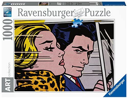 Ravensburger Puzzle Lichtenstein In the Car 70x50 cm Puzzle 1000 pezzi Puzzle adulti e Ragazzi facile da comporre Puzzle Quadri Famosi da Esporre Puzzle Arte Educativo