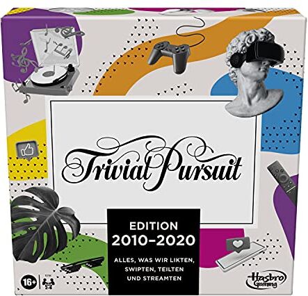 Hasbro Trivial Pursuit 2010 Edizione include anni 2010-2020, gioco da tavolo per adulti e adolescenti, per 2-6 giocatori da 16 anni lingua tedesco