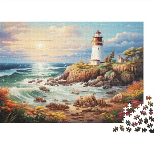 MMUNNA Fari costieri 500 Pezzi Puzzle Di Legno   Puzzle   Regalo Donna   Puzzle Da 500 Pezzi Per Adulti   Giochi Di Puzzle Giochi Di Sfida   Decorazione Della Casa 500pcs (52x38cm)