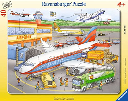 Ravensburger 06700 Piccolo aereoporto- Puzzle incorniciato da 40 pezzi