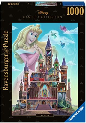 Ravensburger Puzzle Aurora Disney Castles, Collezione Disney Collector's Edition, 1000 Pezzi, Idea regalo, per Lei o Lui, Puzzle Adulti