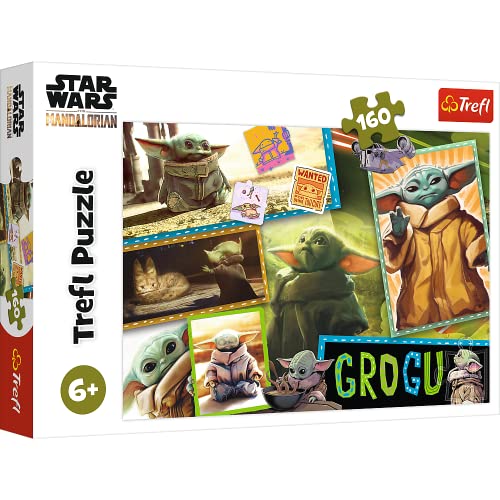 Trefl -160 Elementi Grogu Lucasfilm Bambini da 6 Anni Puzzle, Colore Guerre Stellari The Mandalorian,