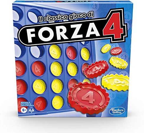 Hasbro Forza 4 il Classico Gioco da Tavolo di Strategia per 2 Giocatori, per Bambini, Bambine, Ragazzi e Ragazze da 6 Anni in su, Divertente Intrattenimento per tutta la Famiglia