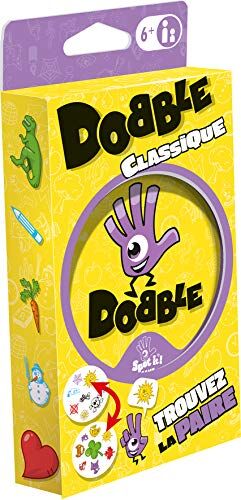 DOBBLE Zygomatic Classique Gioco di società Gioco di carte familiari e per bambini dai 6 anni Gioco di velocità da 2 a 8 giocatori Scatola di metallo per viaggio 15 min