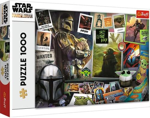 Trefl Collage con Personaggi delle Fiabe, Intrattenimento Creativo, Divertimento, per Adulti e Bambini Sopra i 12 Anni puzzle, Colore Star Wars Mandalorian, Collezione Grog,