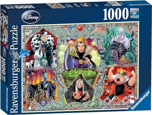 Ravensburger Puzzle Le cattive Disney, 1000 Pezzi, Idea regalo, per Lei o Lui, Puzzle Adulti