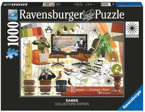 Ravensburger Puzzle Eames design classics, 1000 Pezzi, Idea regalo, per Lei o Lui, Puzzle Adulti