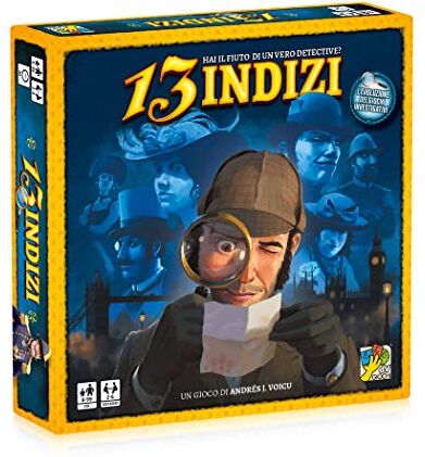 dV Giochi -13 Indizi-Gioco da Tavolo di Deduzione e Investigazione-Edizione Italiana, Multicolore, , da 2 a 6 giocatori, ‎8 anni e più