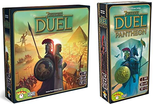 Asmodee - 7 Wonders Duel, Edizione Italiana, Multicolore, 8035 & 7 Wonders Duel: Pantheon, Espansione Gioco Da Tavolo, Edizione In Italiano, 8037