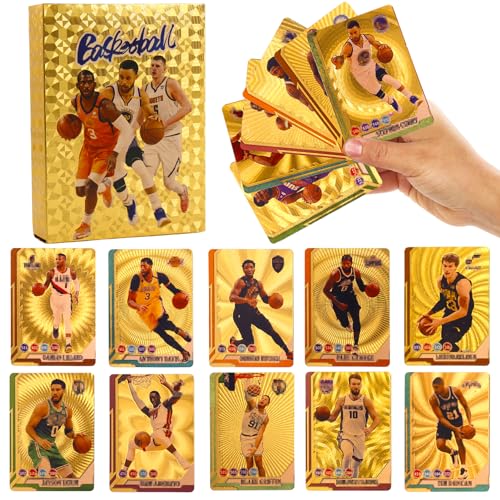 SHIVLENE Carte da Basket 55 Fogli, Carta del Giocatore di Basket, Carta da Basket Superstar, Gadget Basket, for Fans Bambini Adolescenti Adulti (1)
