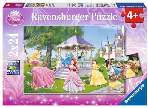 Ravensburger Puzzle Principesse Disney, Collezione 2x24, 2 Puzzle da 24 Pezzi, Età Raccomandata 4+ Anni