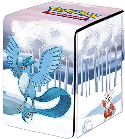 Ultra Pro ,Pokémon Gallery Series Frosted Forest Alcove Flip Deck Box, può contenere fino a 100 carte di dimensioni standard, chiusura magnetica protettiva