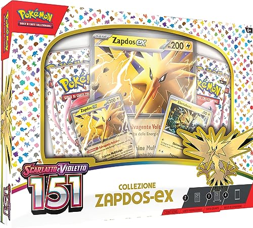 Pokémon Collezione Zapdos-ex dell’espansione Scarlatto e Violetto-151 del GCC, edizione in italiano,