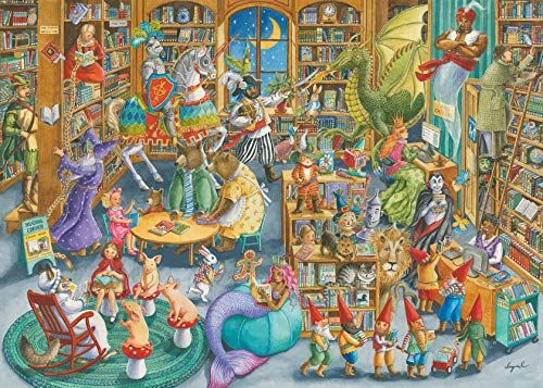 Ravensburger Puzzle Mezzanotte in biblioteca, 1000 Pezzi, Idea regalo, per Lei o Lui, Puzzle Adulti